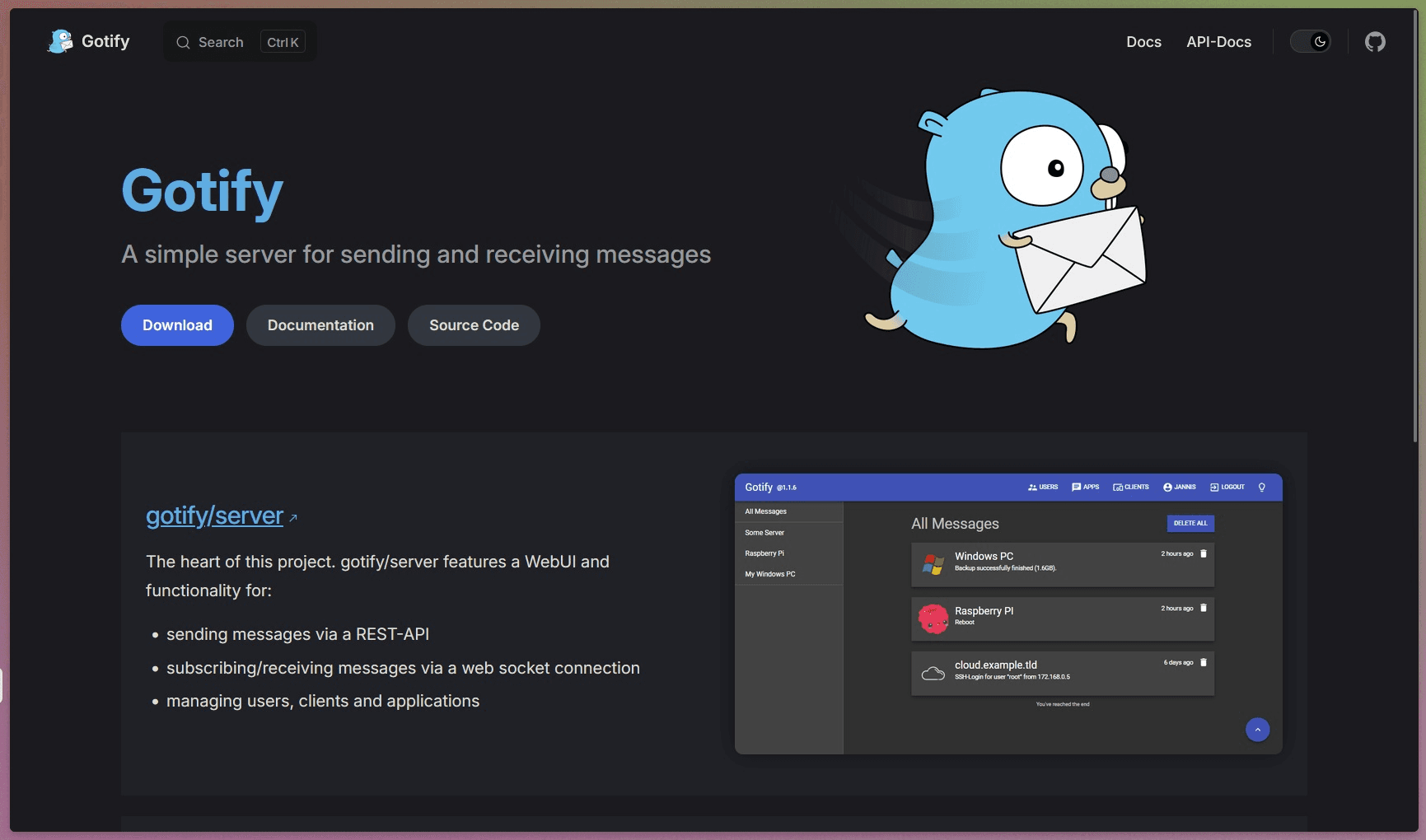 Gotify: Platform Notifikasi Server Open Source dan Self-Hosted